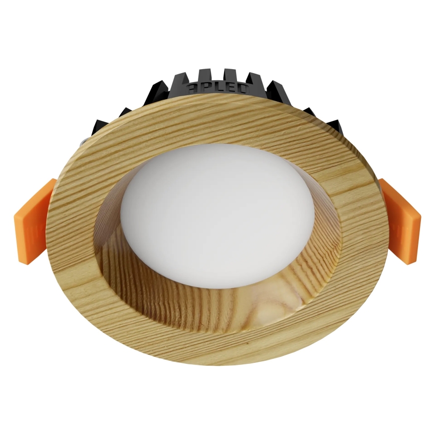 APLED - Foco de encastrar LED RONDO WOODLINE LED/3W/230V 4000K diâmetro 9 cm pinho madeira maciça