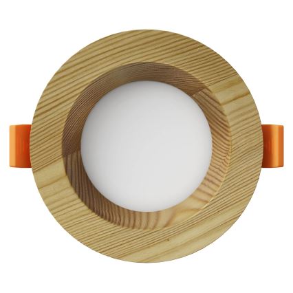 APLED - Foco de encastrar LED RONDO WOODLINE LED/3W/230V 4000K diâmetro 9 cm pinho madeira maciça