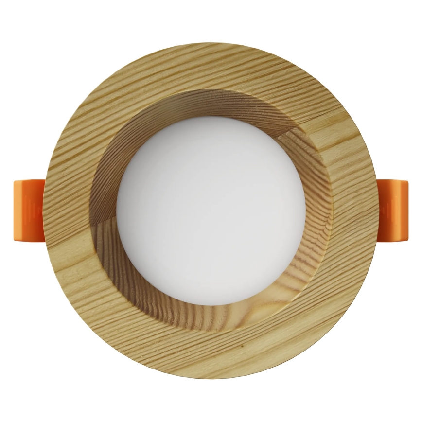 APLED - Foco de encastrar LED RONDO WOODLINE LED/3W/230V 4000K diâmetro 9 cm pinho madeira maciça