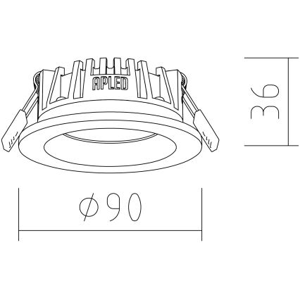 APLED - Foco de encastrar LED RONDO WOODLINE LED/3W/230V 4000K diâmetro 9 cm pinho madeira maciça