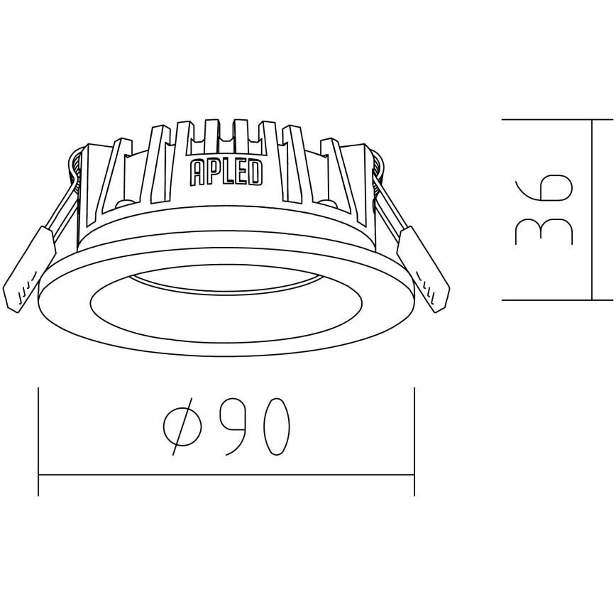 APLED - Foco de encastrar LED RONDO WOODLINE LED/3W/230V 4000K diâmetro 9 cm pinho madeira maciça