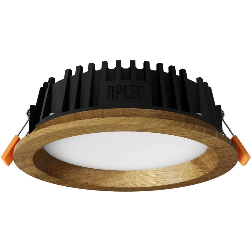 APLED - Foco de encastrar LED RONDO WOODLINE LED/6W/230V 3000K diâmetro 15 cm carvalho madeira maciça