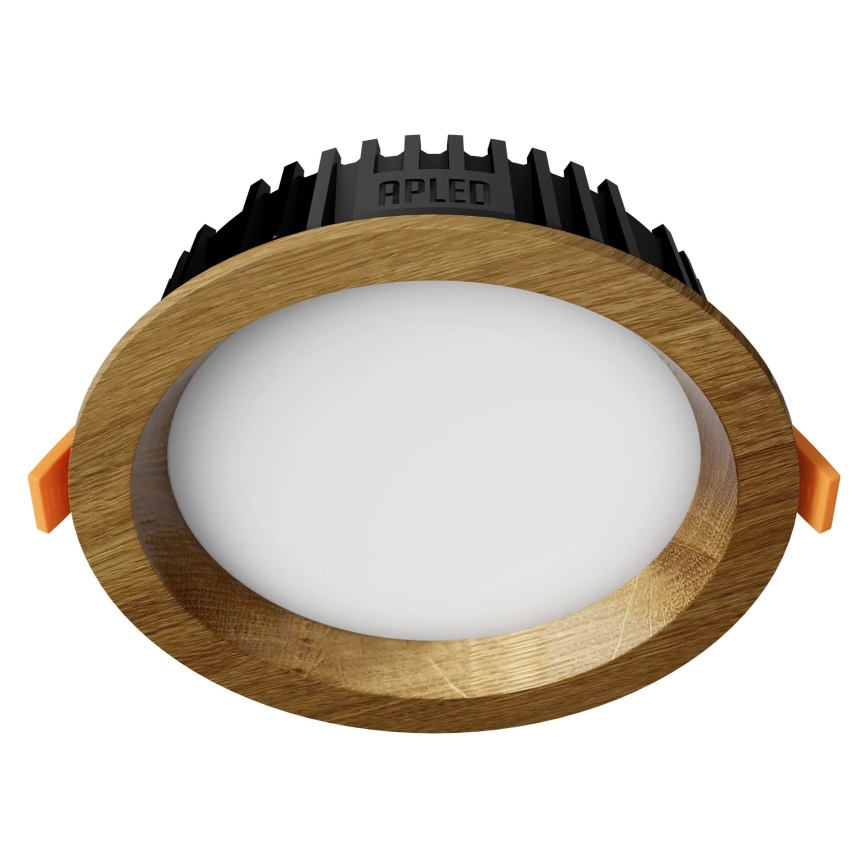 APLED - Foco de encastrar LED RONDO WOODLINE LED/6W/230V 3000K diâmetro 15 cm carvalho madeira maciça