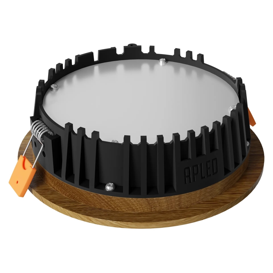 APLED - Foco de encastrar LED RONDO WOODLINE LED/6W/230V 3000K diâmetro 15 cm carvalho madeira maciça