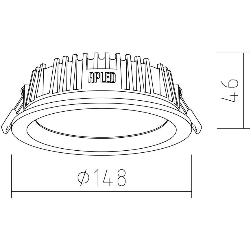 APLED - Foco de encastrar LED RONDO WOODLINE LED/6W/230V 3000K diâmetro 15 cm carvalho madeira maciça