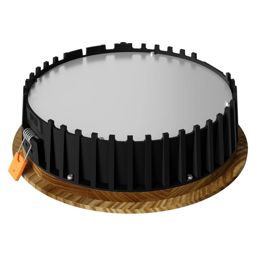 APLED - Foco de encastrar LED RONDO WOODLINE LED/6W/230V 3000K diâmetro 15 cm cinza madeira maciça