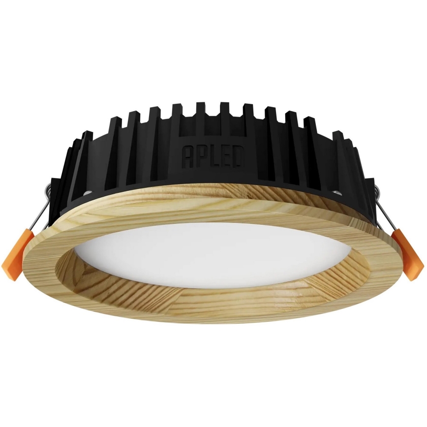 APLED - Foco de encastrar LED RONDO WOODLINE LED/6W/230V 4000K diâmetro 15 cm pinho madeira maciça