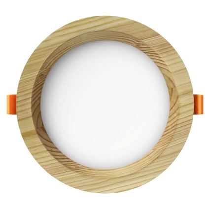 APLED - Foco de encastrar LED RONDO WOODLINE LED/6W/230V 4000K diâmetro 15 cm pinho madeira maciça