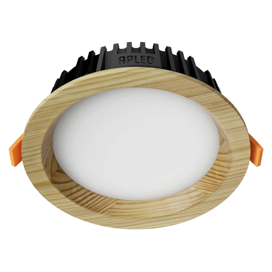 APLED - Foco de encastrar LED RONDO WOODLINE LED/6W/230V 4000K diâmetro 15 cm pinho madeira maciça