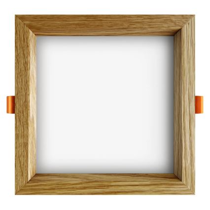 APLED - Foco de encastrar LED SQUARE WOODLINE LED/12W/230V 3000K 17x17 cm carvalho madeira maciça