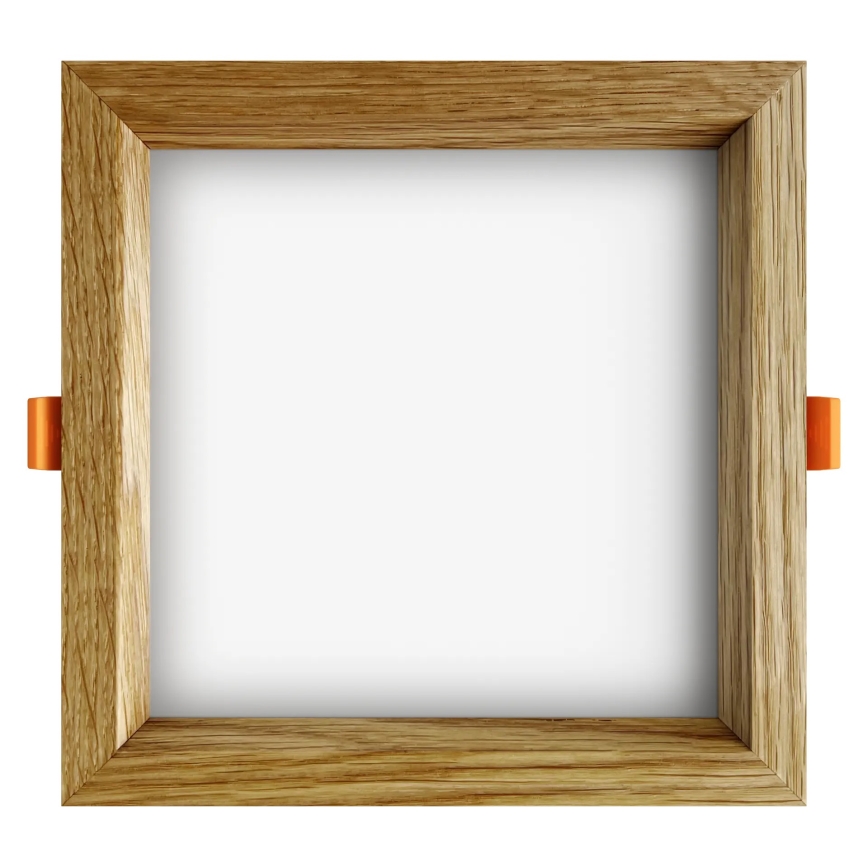 APLED - Foco de encastrar LED SQUARE WOODLINE LED/12W/230V 3000K 17x17 cm carvalho madeira maciça