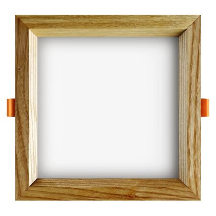 APLED - Foco de encastrar LED SQUARE WOODLINE LED/12W/230V 3000K 17x17 cm cinza madeira maciça