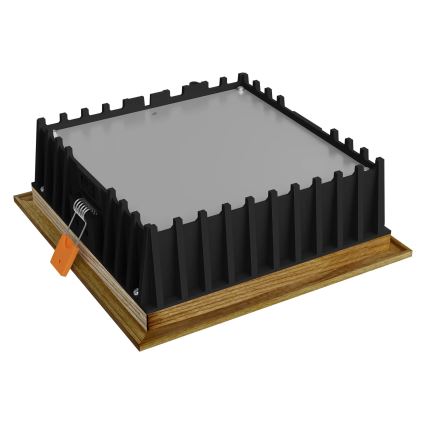 APLED - Foco de encastrar LED SQUARE WOODLINE LED/12W/230V 3000K 17x17 cm cinza madeira maciça