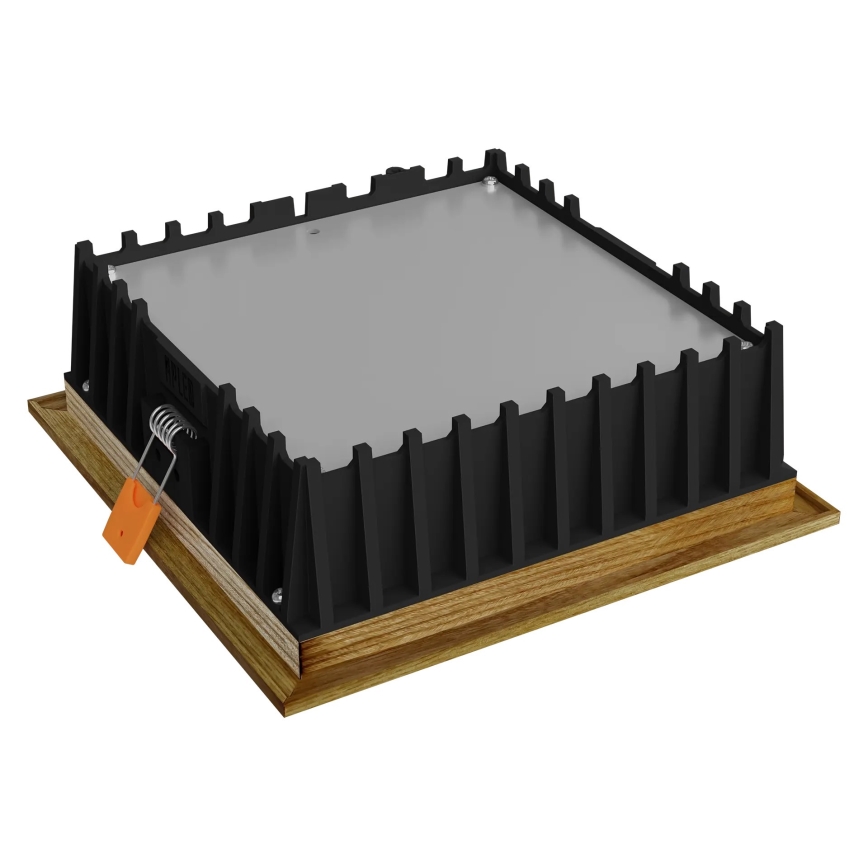 APLED - Foco de encastrar LED SQUARE WOODLINE LED/12W/230V 3000K 17x17 cm cinza madeira maciça