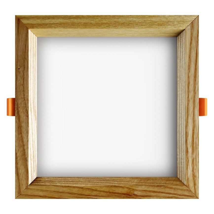 APLED - Foco de encastrar LED SQUARE WOODLINE LED/12W/230V 4000K 17x17 cm cinza madeira maciça