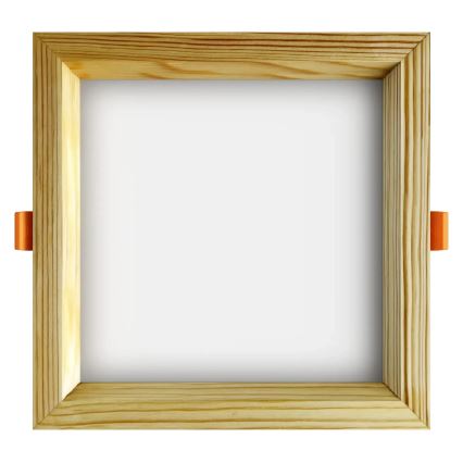 APLED - Foco de encastrar LED SQUARE WOODLINE LED/12W/230V 4000K 17x17 cm pinho madeira maciça