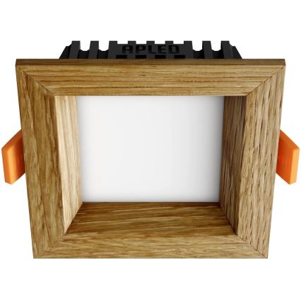 APLED - Foco de encastrar LED SQUARE WOODLINE LED/3W/230V 3000K 9x9 cm carvalho madeira maciça