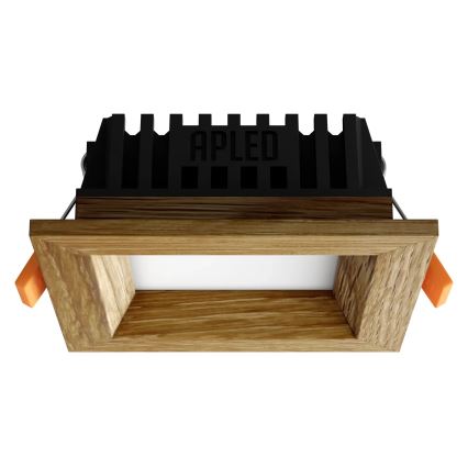 APLED - Foco de encastrar LED SQUARE WOODLINE LED/3W/230V 3000K 9x9 cm carvalho madeira maciça