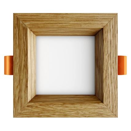APLED - Foco de encastrar LED SQUARE WOODLINE LED/3W/230V 3000K 9x9 cm carvalho madeira maciça