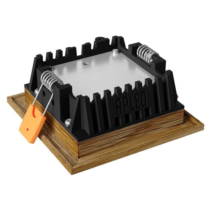 APLED - Foco de encastrar LED SQUARE WOODLINE LED/3W/230V 3000K 9x9 cm carvalho madeira maciça