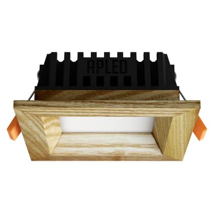 APLED - Foco de encastrar LED SQUARE WOODLINE LED/3W/230V 3000K 9x9 cm cinza madeira maciça
