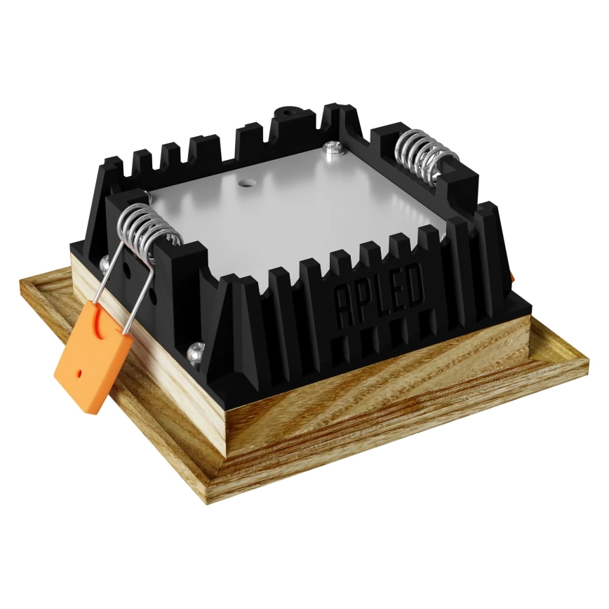 APLED - Foco de encastrar LED SQUARE WOODLINE LED/3W/230V 3000K 9x9 cm cinza madeira maciça