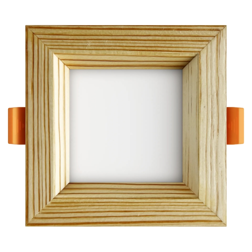 APLED - Foco de encastrar LED SQUARE WOODLINE LED/3W/230V 3000K 9x9 cm pinho madeira maciça