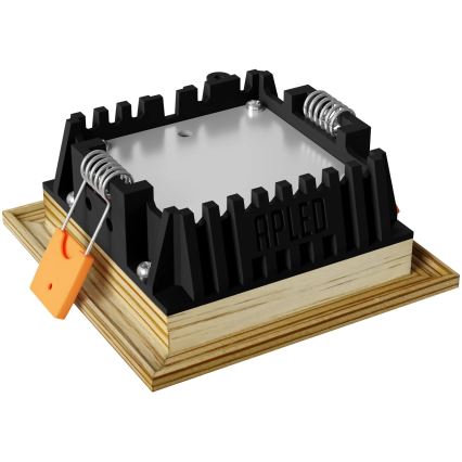 APLED - Foco de encastrar LED SQUARE WOODLINE LED/3W/230V 4000K 9x9 cm pinho madeira maciça