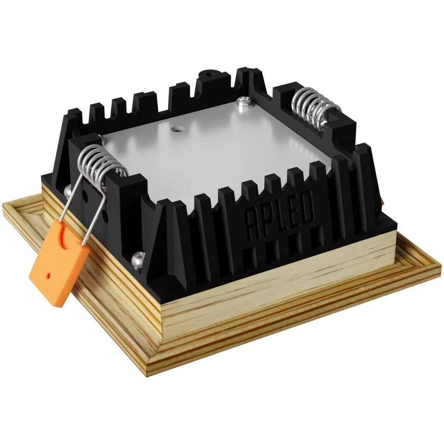 APLED - Foco de encastrar LED SQUARE WOODLINE LED/3W/230V 4000K 9x9 cm pinho madeira maciça