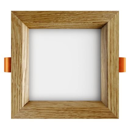 APLED - Foco de encastrar LED SQUARE WOODLINE LED/6W/230V 3000K 12x12 cm carvalho madeira maciça