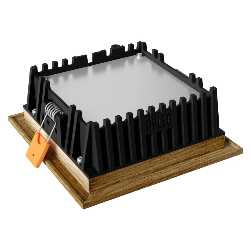APLED - Foco de encastrar LED SQUARE WOODLINE LED/6W/230V 3000K 12x12 cm carvalho madeira maciça