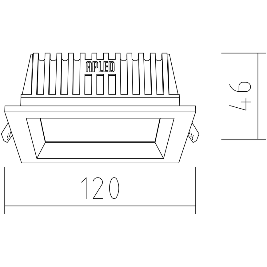 APLED - Foco de encastrar LED SQUARE WOODLINE LED/6W/230V 3000K 12x12 cm carvalho madeira maciça
