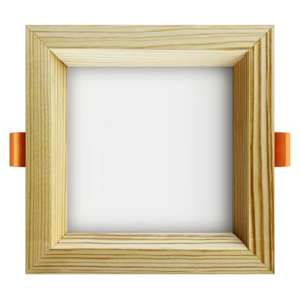 APLED - Foco de encastrar LED SQUARE WOODLINE LED/6W/230V 4000K 12x12 cm pinho madeira maciça