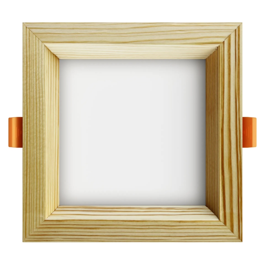 APLED - Foco de encastrar LED SQUARE WOODLINE LED/6W/230V 4000K 12x12 cm pinho madeira maciça