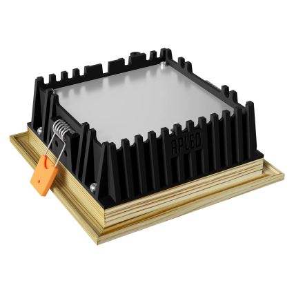 APLED - Foco de encastrar LED SQUARE WOODLINE LED/6W/230V 4000K 12x12 cm pinho madeira maciça