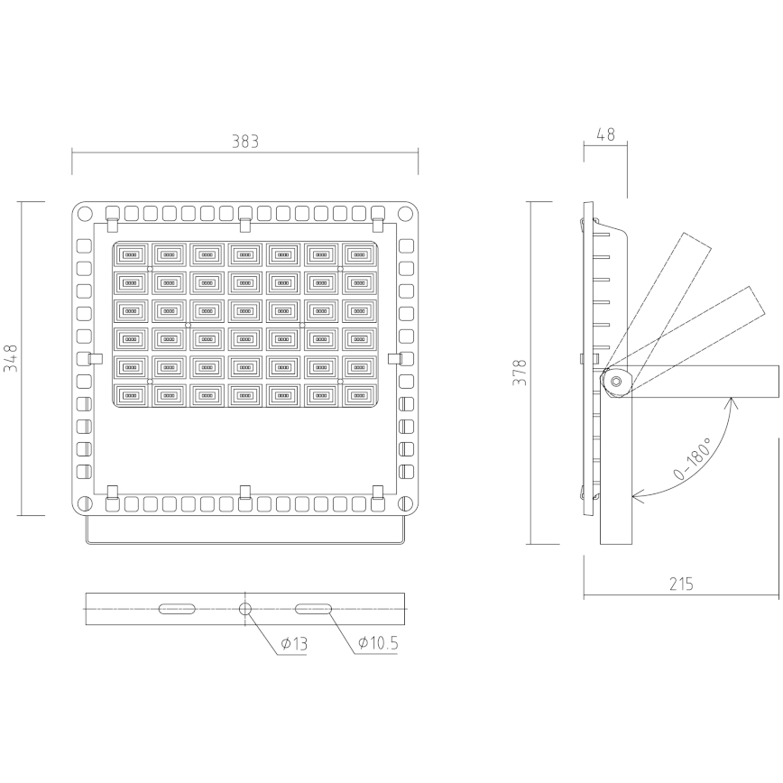 APLED - Luz de inundação LED de exterior PRO LED/150W/230V IP66 15000lm 6000K