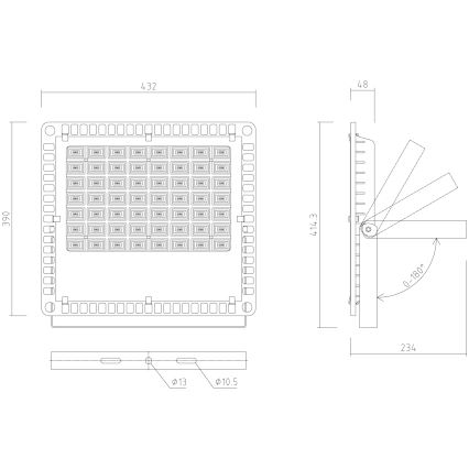 APLED - Luz de inundação LED de exterior PRO LED/200W/230V IP66 20000lm 6000K