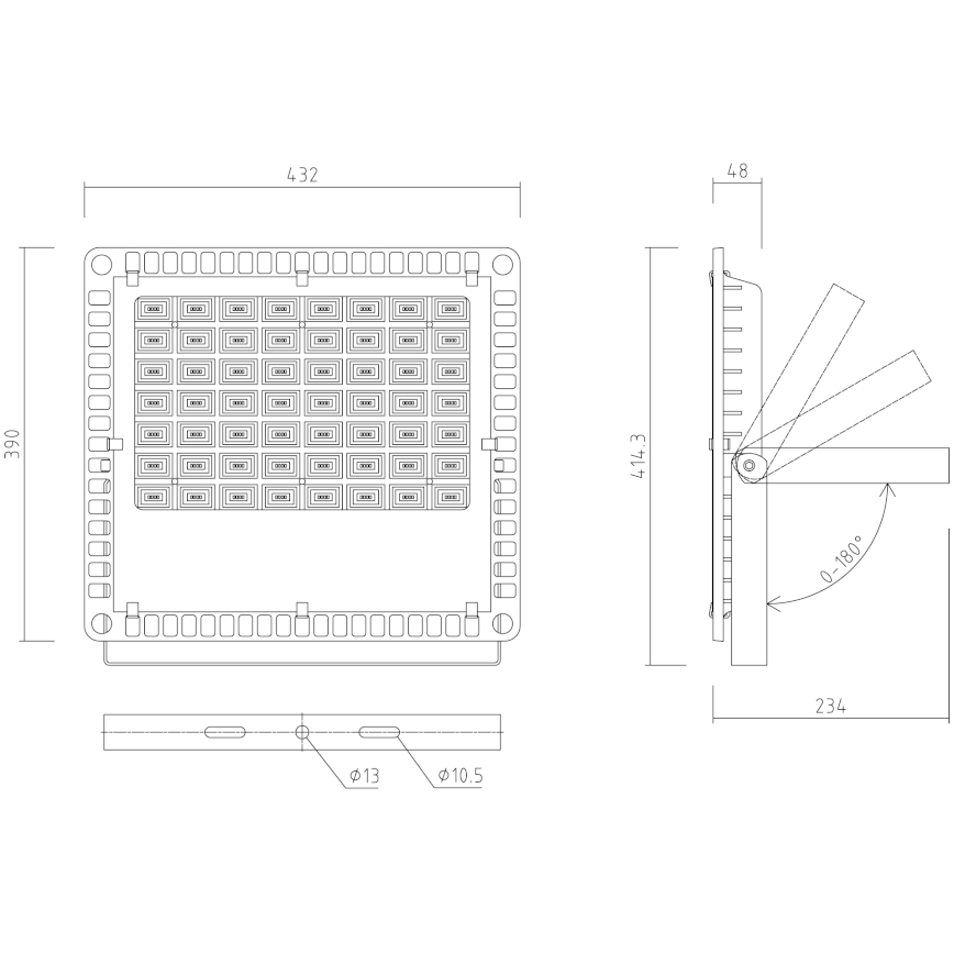 APLED - Luz de inundação LED de exterior PRO LED/200W/230V IP66 20000lm 6000K