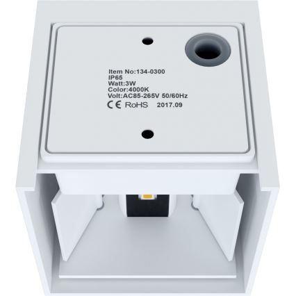 APLED - Luz de parede LED de exterior CUBE 2xLED/3W/230V IP65