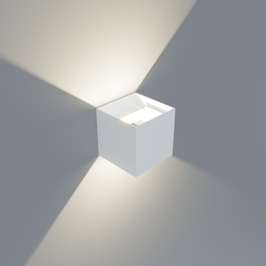 APLED - Luz de parede LED de exterior CUBE 2xLED/3W/230V IP65
