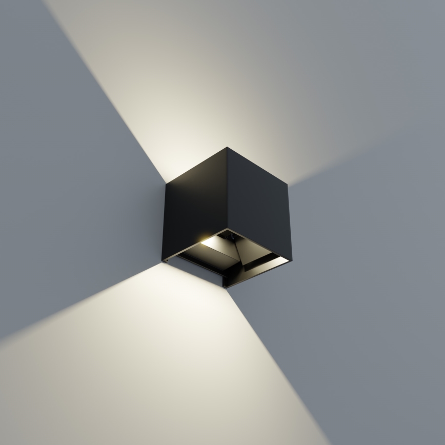 APLED - Luz de parede LED de exterior CUBE 2xLED/3W/230V IP65