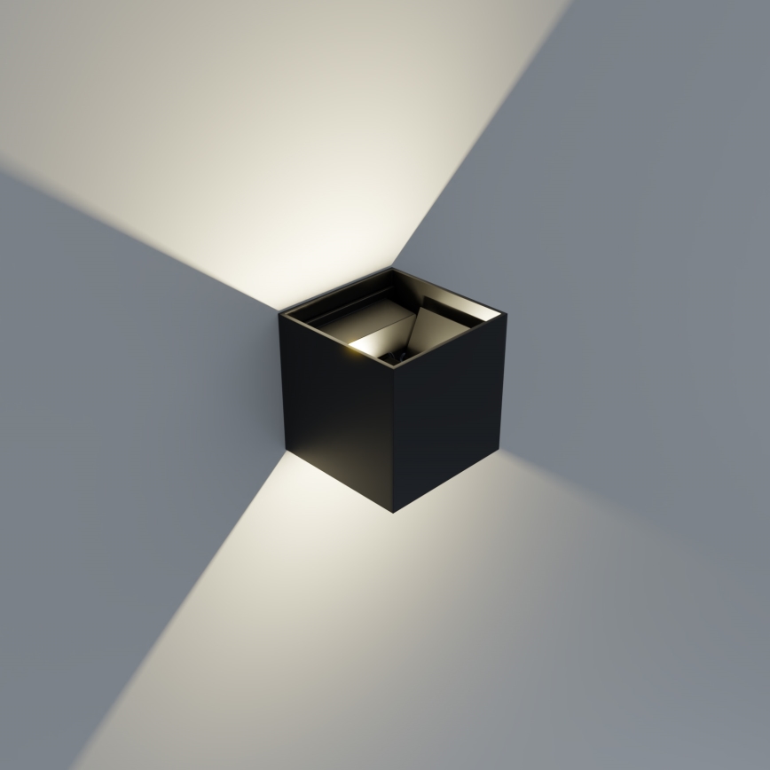 APLED - Luz de parede LED de exterior CUBE 2xLED/3W/230V IP65