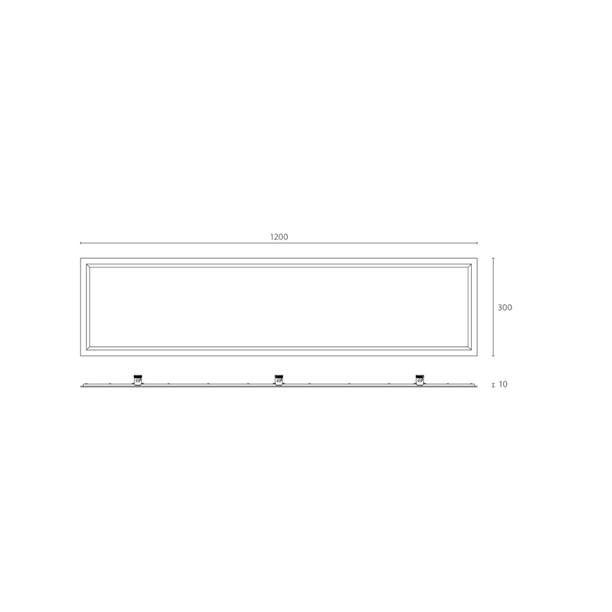APLED - Painel de teto para casa de banho LED QUADRA LED/40W/230V 4000K IP41 120x30cm