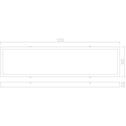APLED - Painel montado à superfície LED LONG LED/40W/230V 4000K 120x30cm IP41 branco