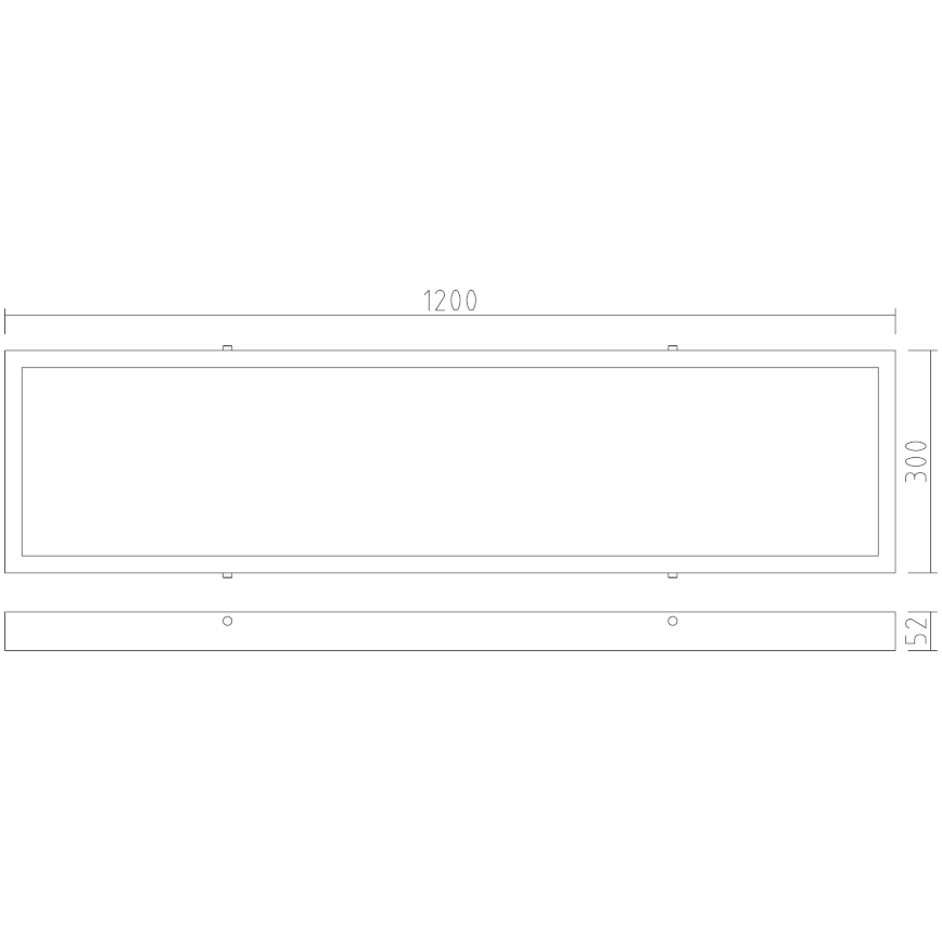APLED - Painel montado à superfície LED LONG LED/40W/230V 4000K 120x30cm IP41 branco