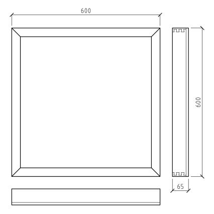 APLED - Painel montado à superfície LED QUADRA LED/40W/230V carvalho