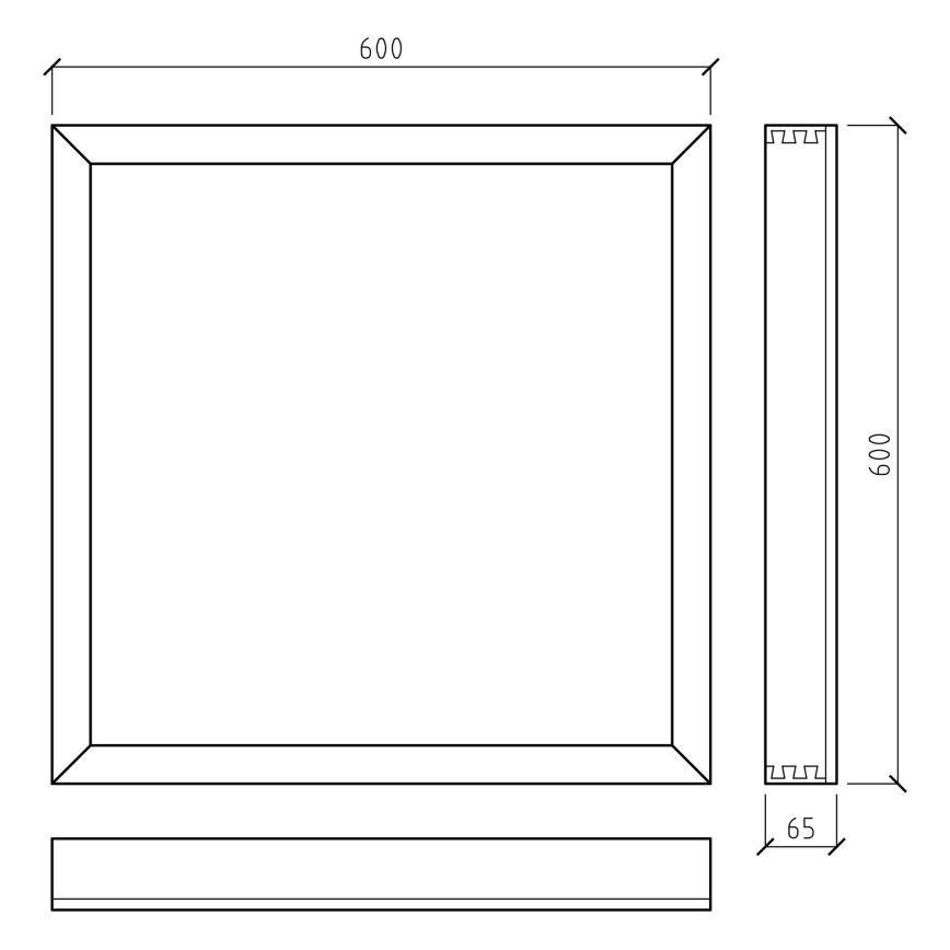 APLED - Painel montado à superfície LED QUADRA LED/40W/230V carvalho