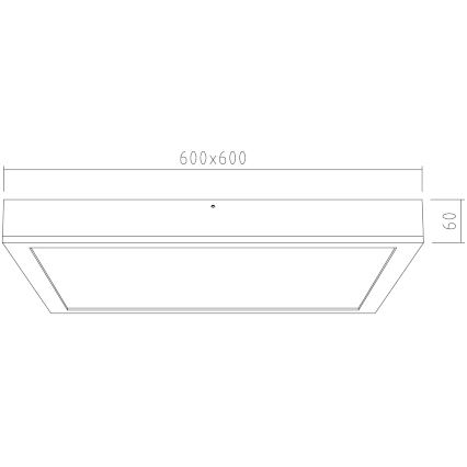 APLED - Painel montado à superfície LED QUADRA LED/40W/230V carvalho