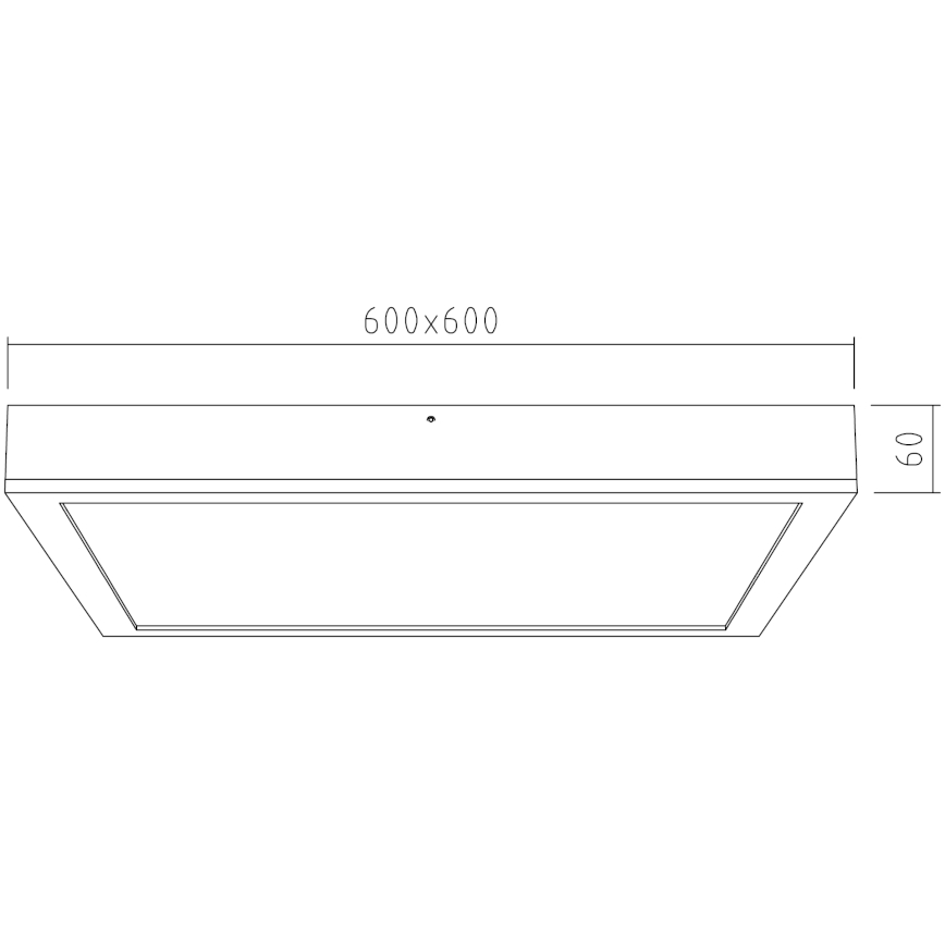 APLED - Painel montado à superfície LED QUADRA LED/40W/230V carvalho