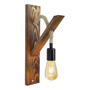 Aplique de parede AHSAP 1xE27/40W/230V pinho nogueira